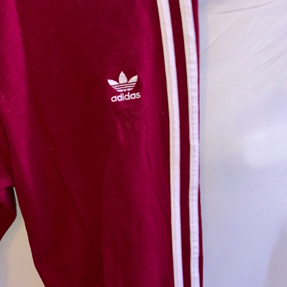 Adidas burgundy leggings